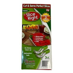 Slice Right Cut and Serve perfect slices Watermelon Bonus 2 Pack NIB